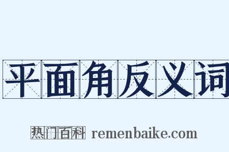 平面角反义词是什么意思的图片